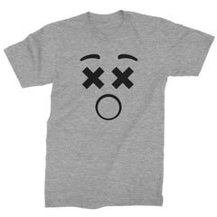 Emoticon XX Eyes Smile Face Mens T-shirt cosplay, costume, dress, emoji, emote, face, halloween, smiley, up, yellow by Expression Tees