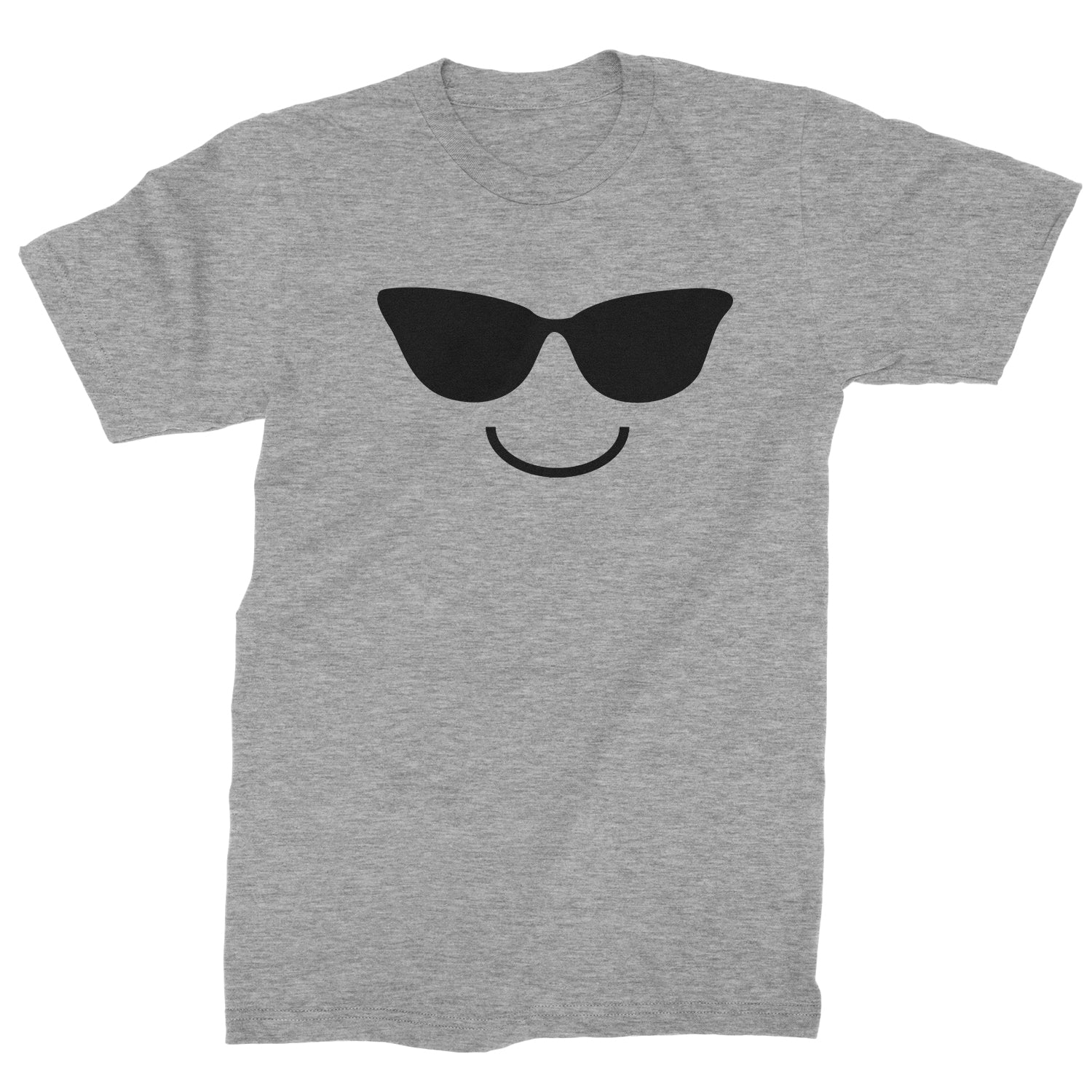 Emoticon Sunglasses Smile Face Mens T-shirt cosplay, costume, dress, emoji, emote, face, halloween, smiley, up, yellow by Expression Tees