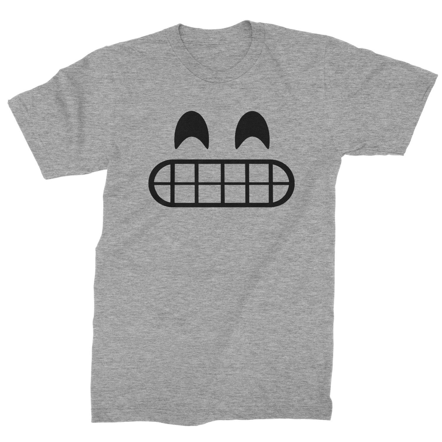 Emoticon Grinning Smile Face Mens T-shirt cosplay, costume, dress, emoji, emote, face, halloween, smiley, up, yellow by Expression Tees