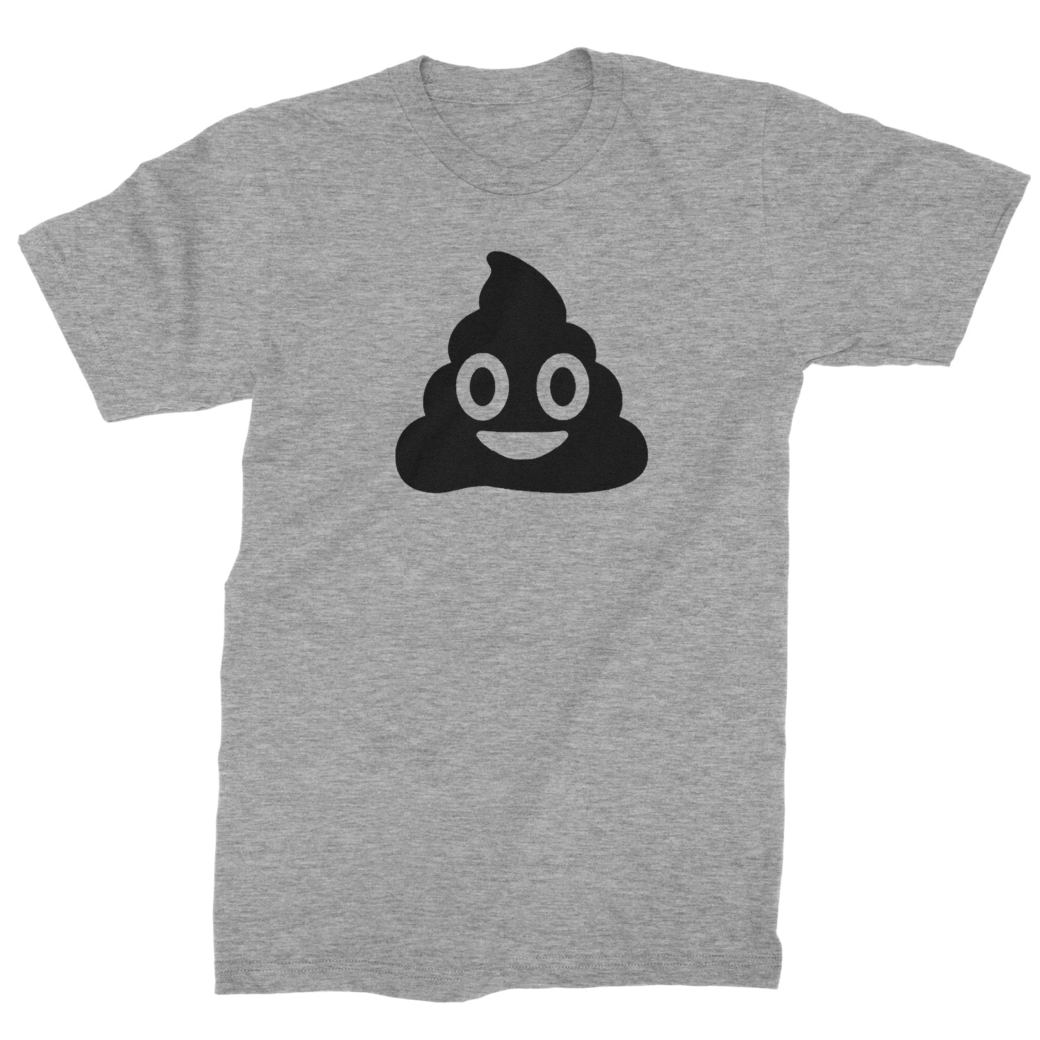 Emoticon Poop Face Smile Face Mens T-shirt cosplay, costume, dress, emoji, emote, face, halloween, smiley, up, yellow by Expression Tees