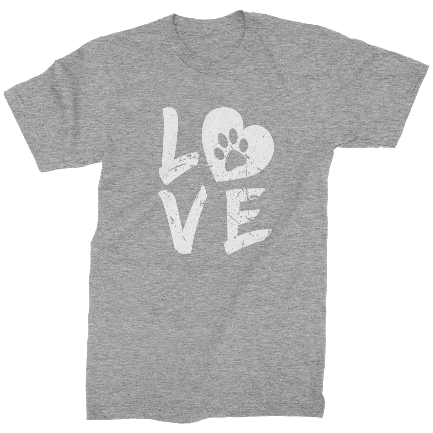 I Love My Dog Paw Print Mens T-shirt dog, doggie, heart, love, lover, paw, print, puppy by Expression Tees