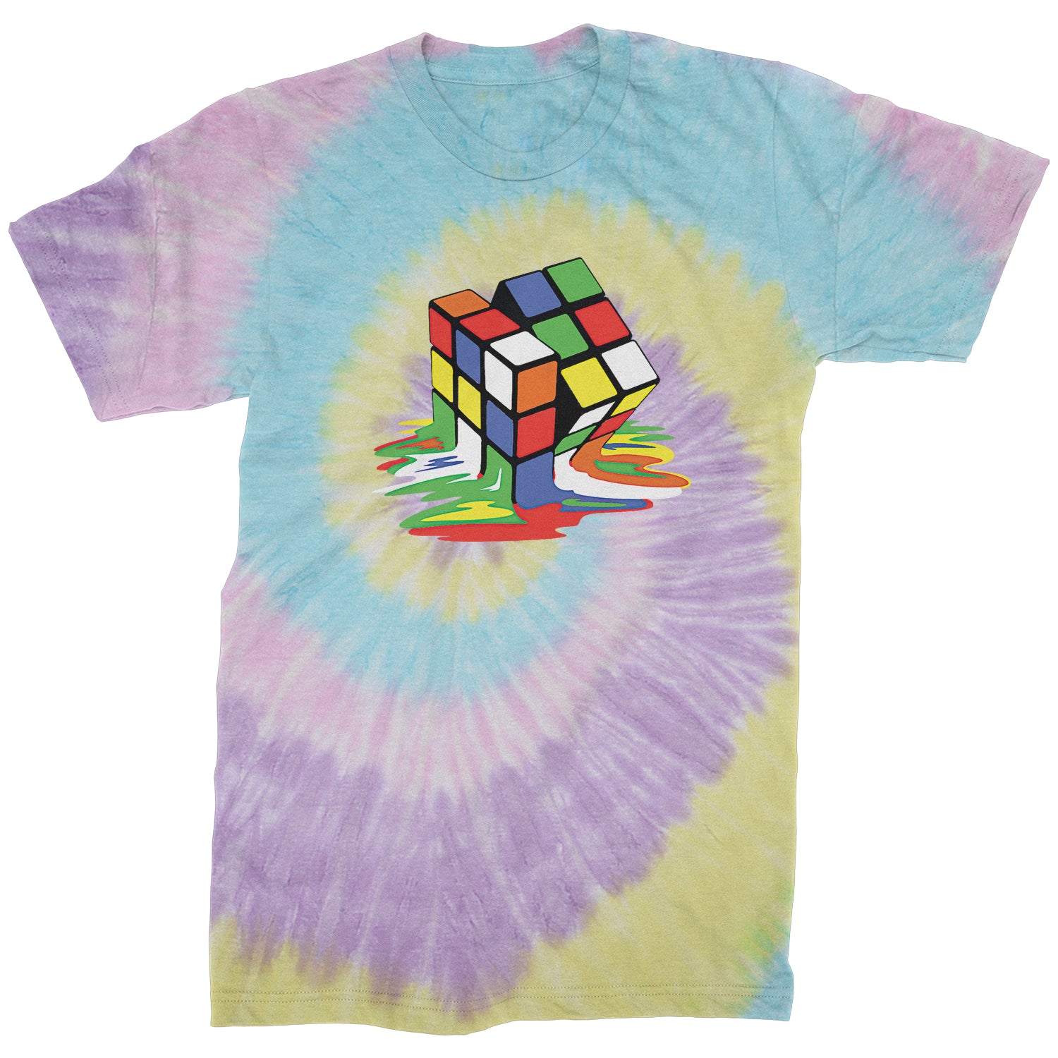 Melting Multi-Colored Cube Mens T-shirt gamer, gaming, nerd, shirt by Expression Tees
