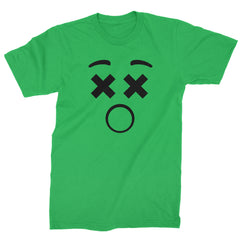 Emoticon XX Eyes Smile Face Mens T-shirt cosplay, costume, dress, emoji, emote, face, halloween, smiley, up, yellow by Expression Tees