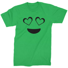 Emoticon Heart Eyes Smile Face Mens T-shirt cosplay, costume, dress, emoji, emote, face, halloween, Smile, up, yellow by Expression Tees