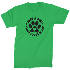 Dogs Just A Girl Who Loves DOGS Mens T-shirt dog, puppy, rescue by Expression Tees