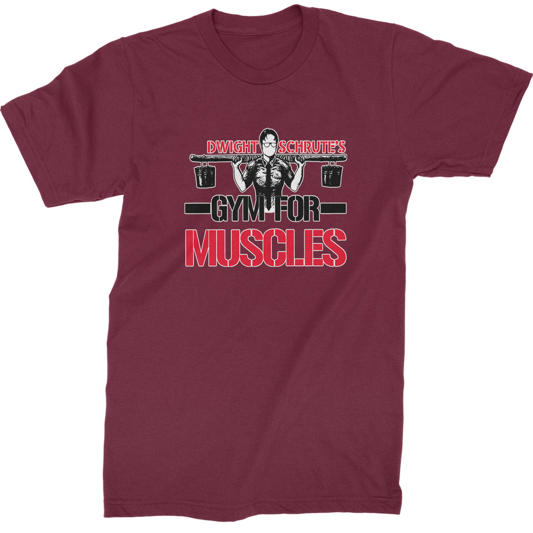 Dwight Schrute Gym For Muscles Office Workout Mens T-shirt