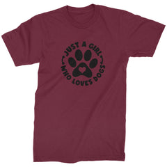 Dogs Just A Girl Who Loves DOGS Mens T-shirt dog, puppy, rescue by Expression Tees
