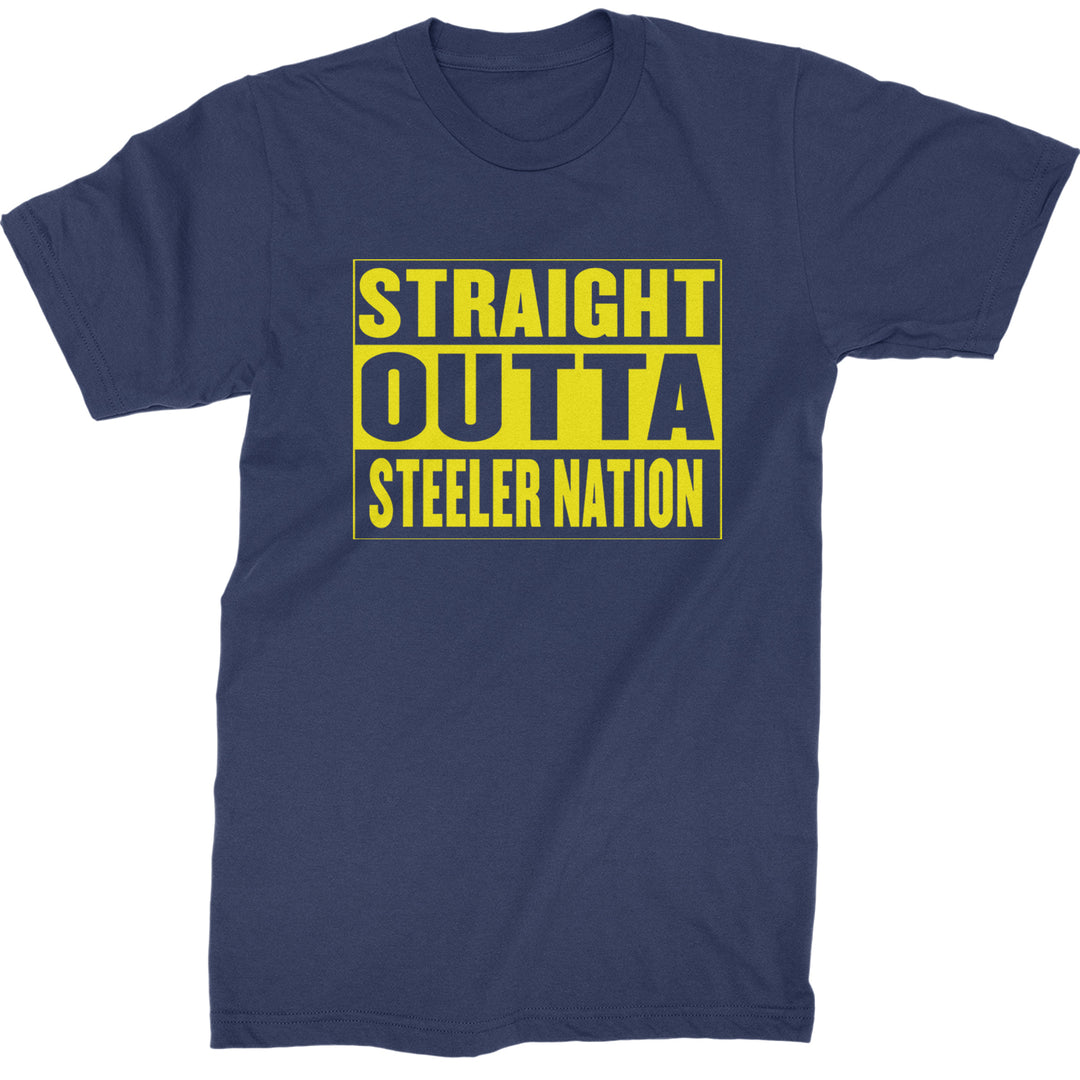 Straight Outta Steeler Nation Football  Mens T-shirt