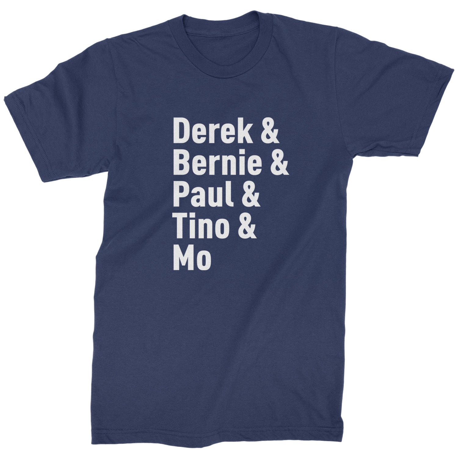 Derek and Bernie and Paul and Tino and Mo Mens T-shirt baseball, comes, here, judge, the by Expression Tees