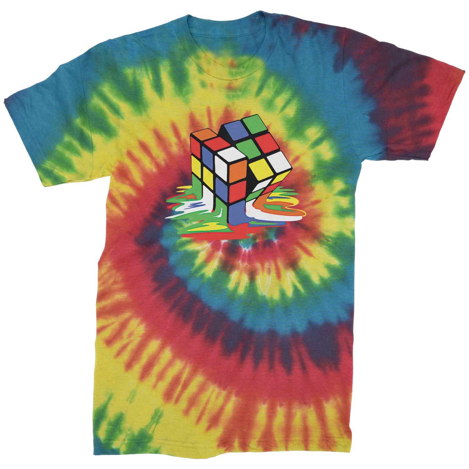 Melting Multi-Colored Cube Mens T-shirt gamer, gaming, nerd, shirt by Expression Tees