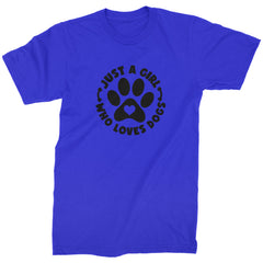 Dogs Just A Girl Who Loves DOGS Mens T-shirt dog, puppy, rescue by Expression Tees