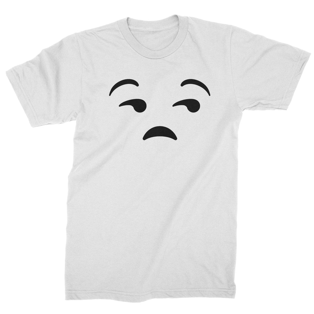 Emoticon Whatever Smile Face Mens T-shirt cosplay, costume, dress, emoji, emote, face, halloween, smiley, up, yellow by Expression Tees