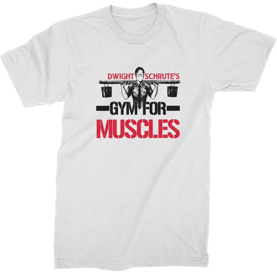 Dwight Schrute Gym For Muscles Office Workout Mens T-shirt
