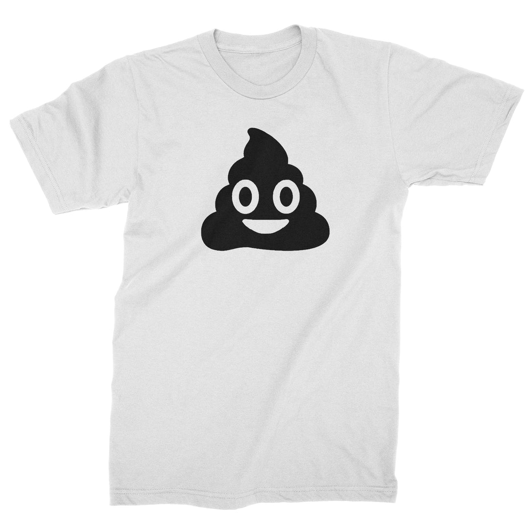 Emoticon Poop Face Smile Face Mens T-shirt cosplay, costume, dress, emoji, emote, face, halloween, smiley, up, yellow by Expression Tees