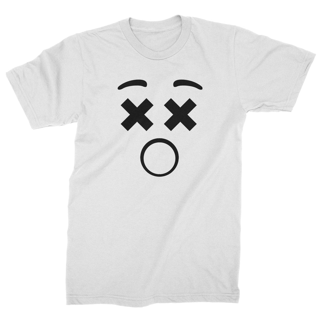 Emoticon XX Eyes Smile Face Mens T-shirt cosplay, costume, dress, emoji, emote, face, halloween, smiley, up, yellow by Expression Tees