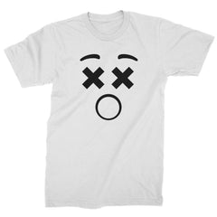 Emoticon XX Eyes Smile Face Mens T-shirt cosplay, costume, dress, emoji, emote, face, halloween, smiley, up, yellow by Expression Tees