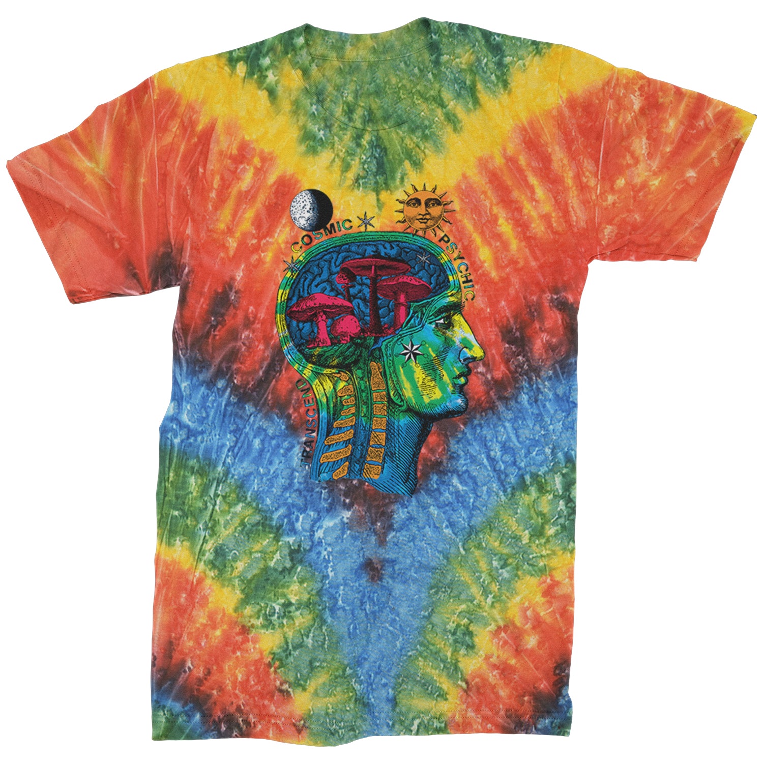 Psychedelic Cosmic Mushroom Head Mens T-shirt magic, mushroom, shrooms by Expression Tees