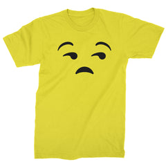 Emoticon Whatever Smile Face Mens T-shirt cosplay, costume, dress, emoji, emote, face, halloween, smiley, up, yellow by Expression Tees