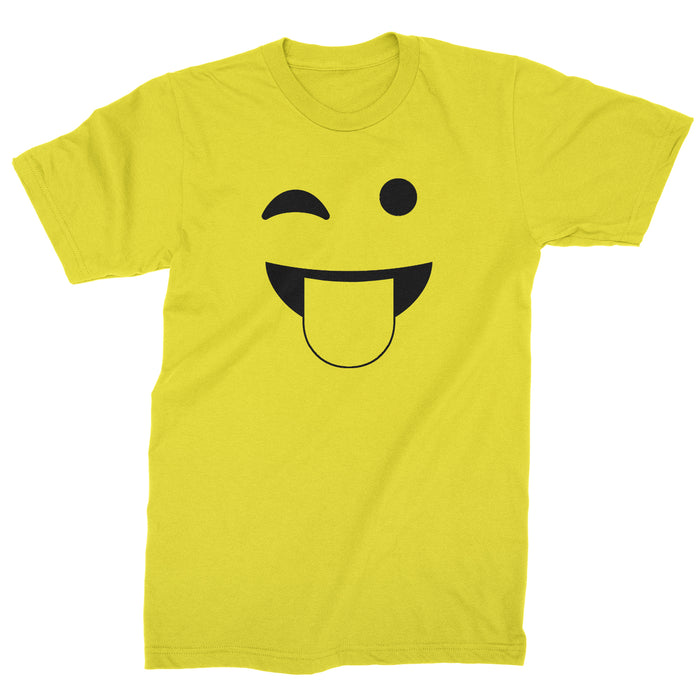 Emoticon Tongue Hanging Out Smile Face Mens T-shirt