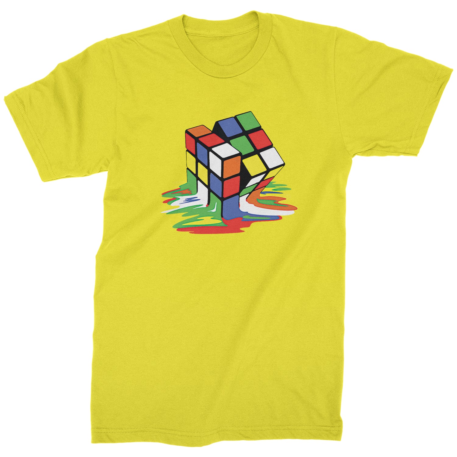 Melting Multi-Colored Cube Mens T-shirt