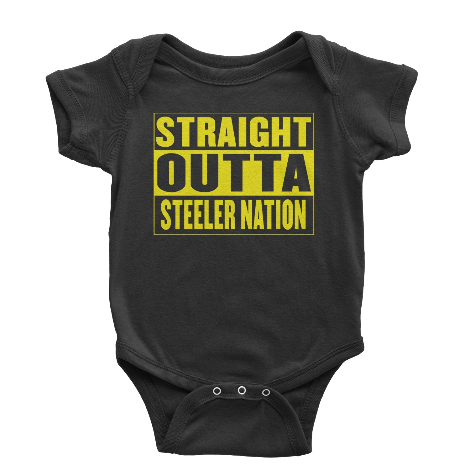 Straight Outta Steeler Nation Football  Infant One-Piece Romper Bodysuit and Toddler T-shirt