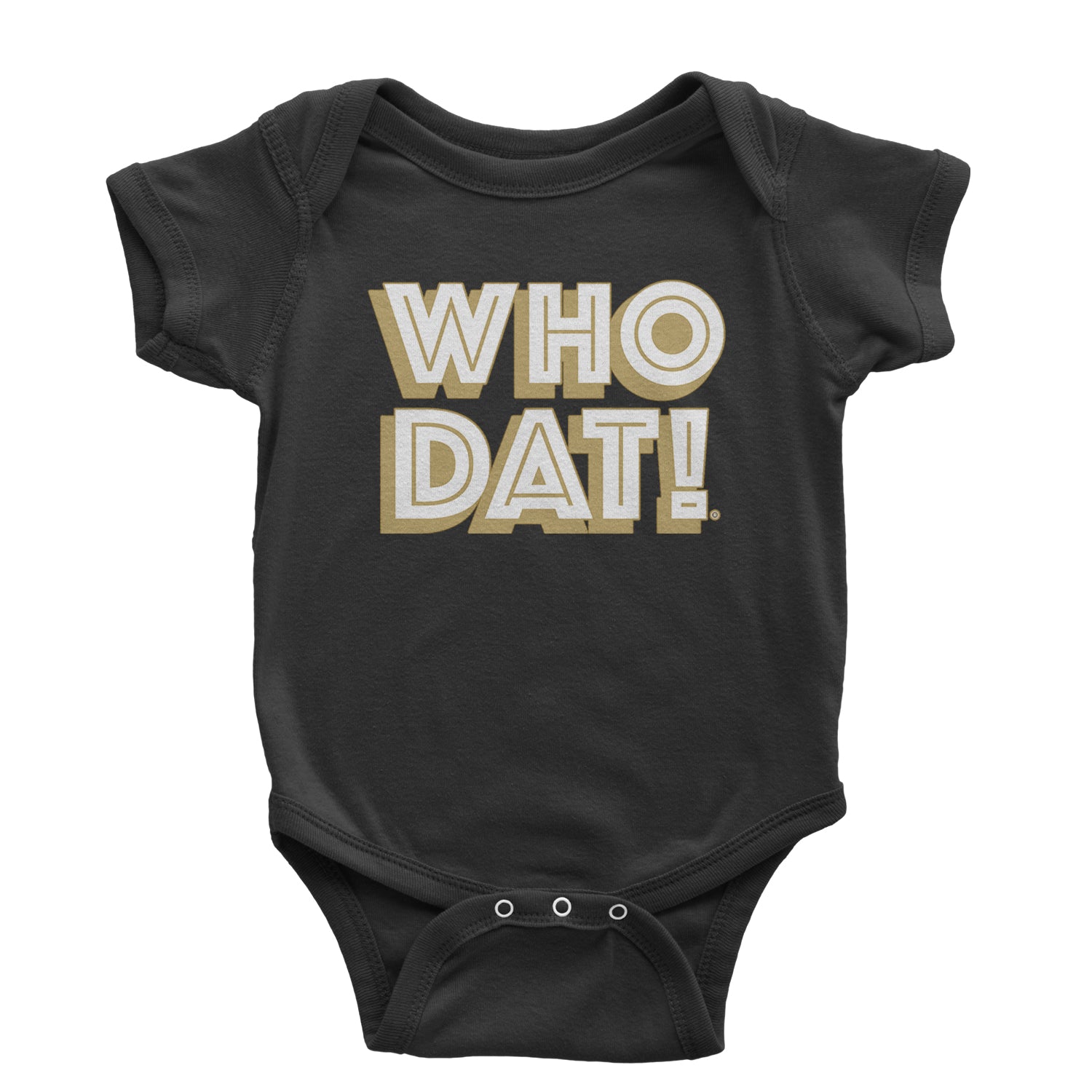 Who Dat Nation Big Bold New Orleans Infant One-Piece Romper Bodysuit and Toddler T-shirt