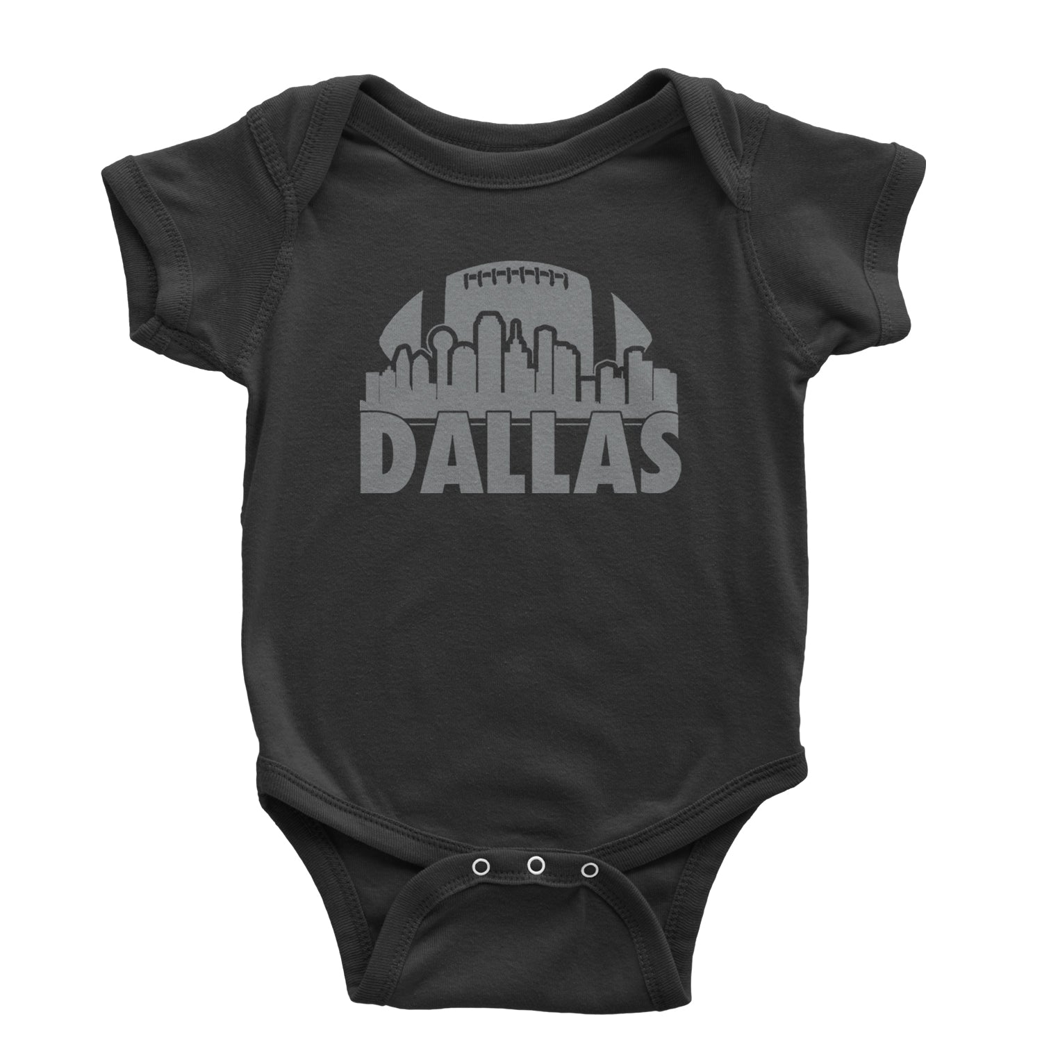 Dallas Texas Skyline Infant One-Piece Romper Bodysuit and Toddler T-shirt dallas, Texas by Expression Tees
