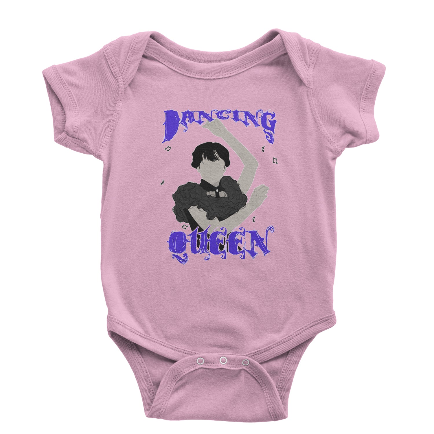 Wednesday Dancing Queen Infant One-Piece Romper Bodysuit and Toddler T-shirt black, On, we, wear, wednesdays by Expression Tees