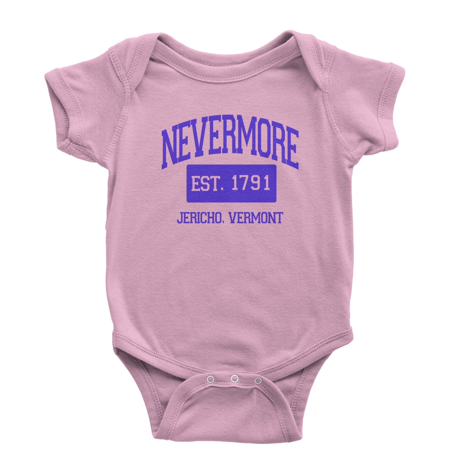 Nevermore Academy Wednesday Infant One-Piece Romper Bodysuit and Toddler T-shirt addams, family, gomez, morticia, pugsly, ricci, Wednesday by Expression Tees