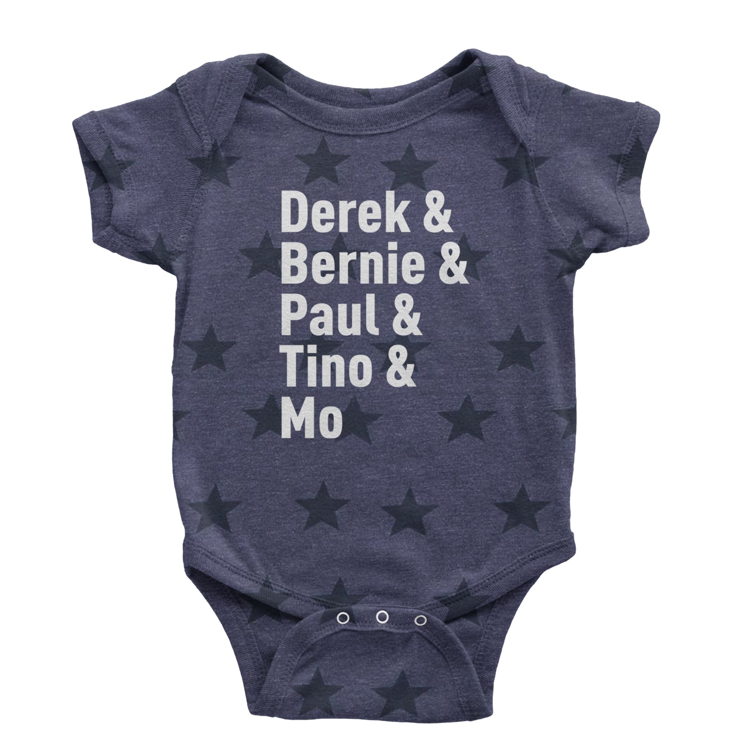 Derek and Bernie and Paul and Tino and Mo Infant One-Piece Romper Bodysuit and Toddler T-shirt baseball, comes, here, judge, the by Expression Tees