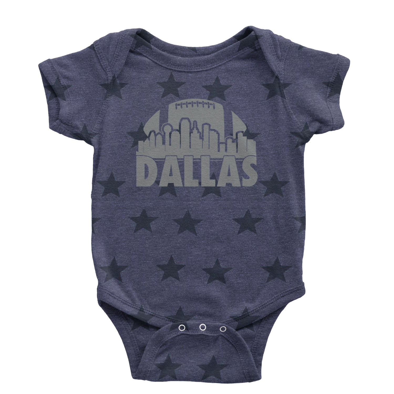 Dallas Texas Skyline Infant One-Piece Romper Bodysuit and Toddler T-shirt dallas, Texas by Expression Tees