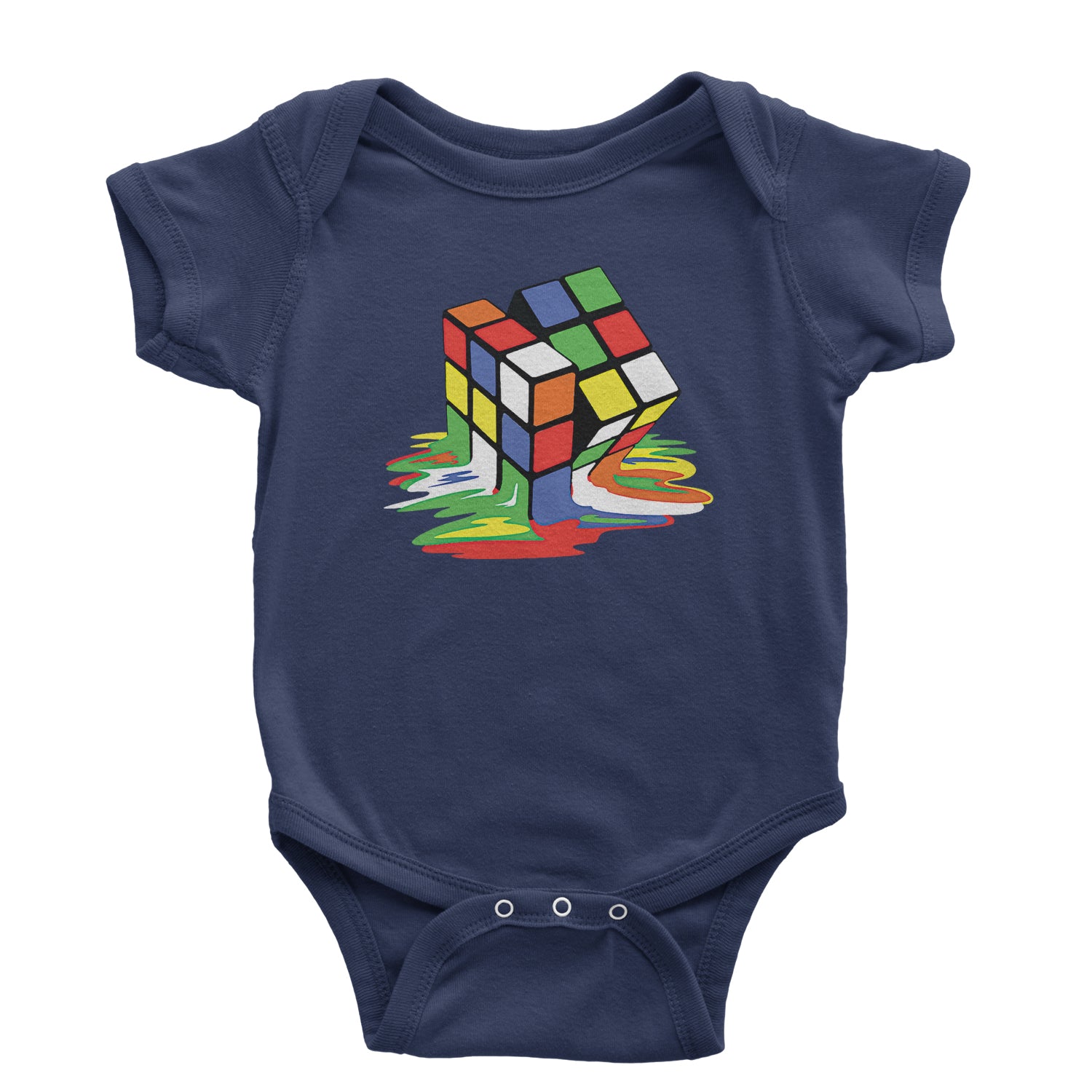 Melting Multi-Colored Cube Infant One-Piece Romper Bodysuit and Toddler T-shirt gamer, gaming, nerd, shirt by Expression Tees