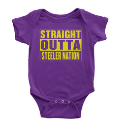 Straight Outta Steeler Nation Football  Infant One-Piece Romper Bodysuit or Toddler T-shirt