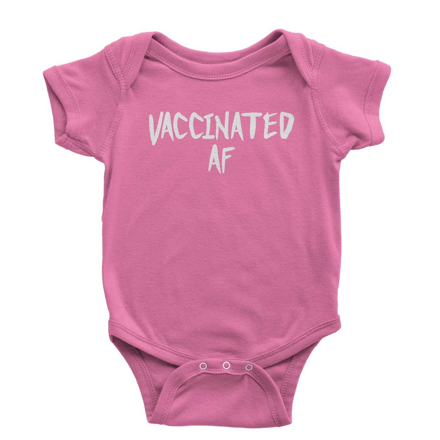 Vaccinated AF Pro Vaccine Funny Vaccination Health Infant One-Piece Romper Bodysuit moderna, pfizer, vaccine, vax, vaxx by Expression Tees