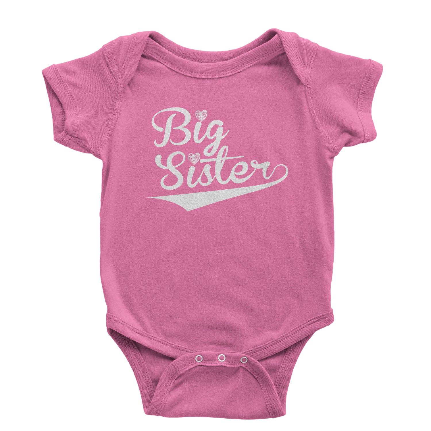 Big Sister Sibling Infant One-Piece Romper Bodysuit announcement, big, brother, family, little, rivalry, sibling, sister by Expression Tees