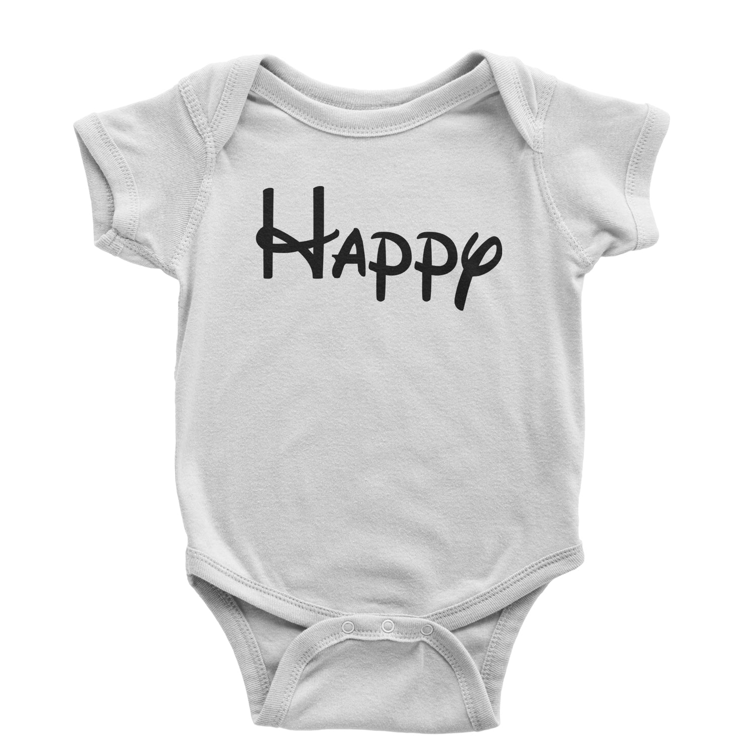 Happy - 7 Dwarfs Costume Infant One-Piece Romper Bodysuit and, costume, dwarfs, group, halloween, matching, seven, snow, the, white by Expression Tees