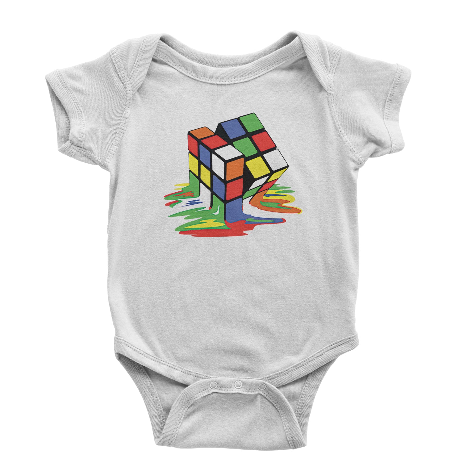 Melting Multi-Colored Cube Infant One-Piece Romper Bodysuit and Toddler T-shirt gamer, gaming, nerd, shirt by Expression Tees