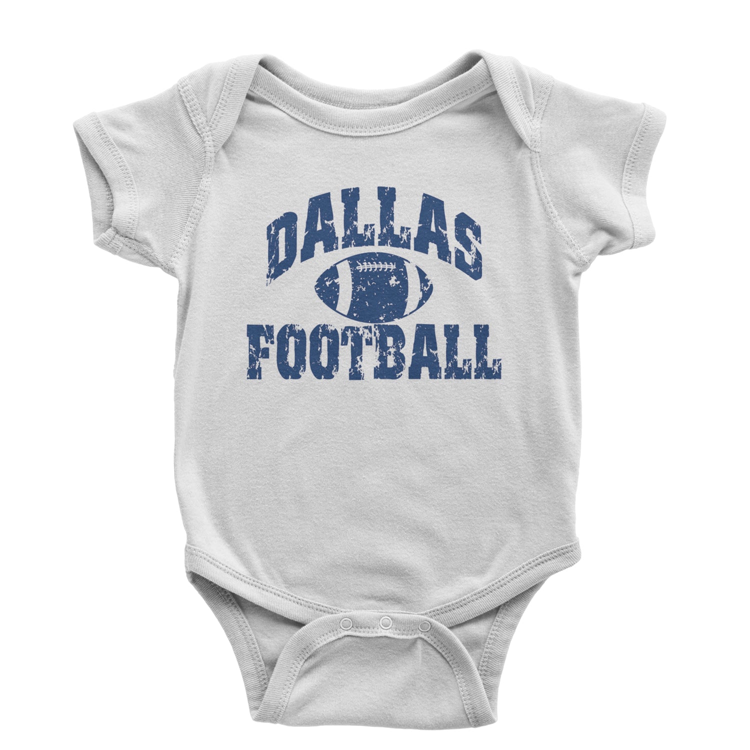 Dallas Distressed Football Infant One-Piece Romper Bodysuit and Toddler T-shirt
