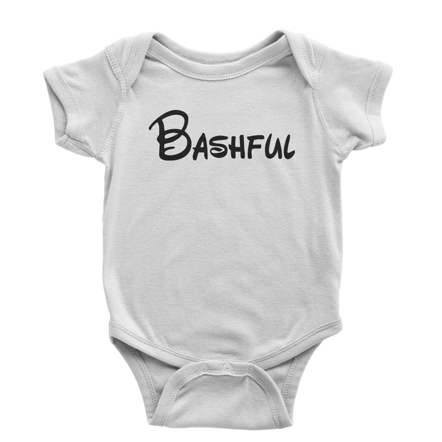 Bashful - 7 Dwarfs Costume Infant One-Piece Romper Bodysuit and, costume, dwarfs, group, halloween, matching, seven, snow, the, white by Expression Tees