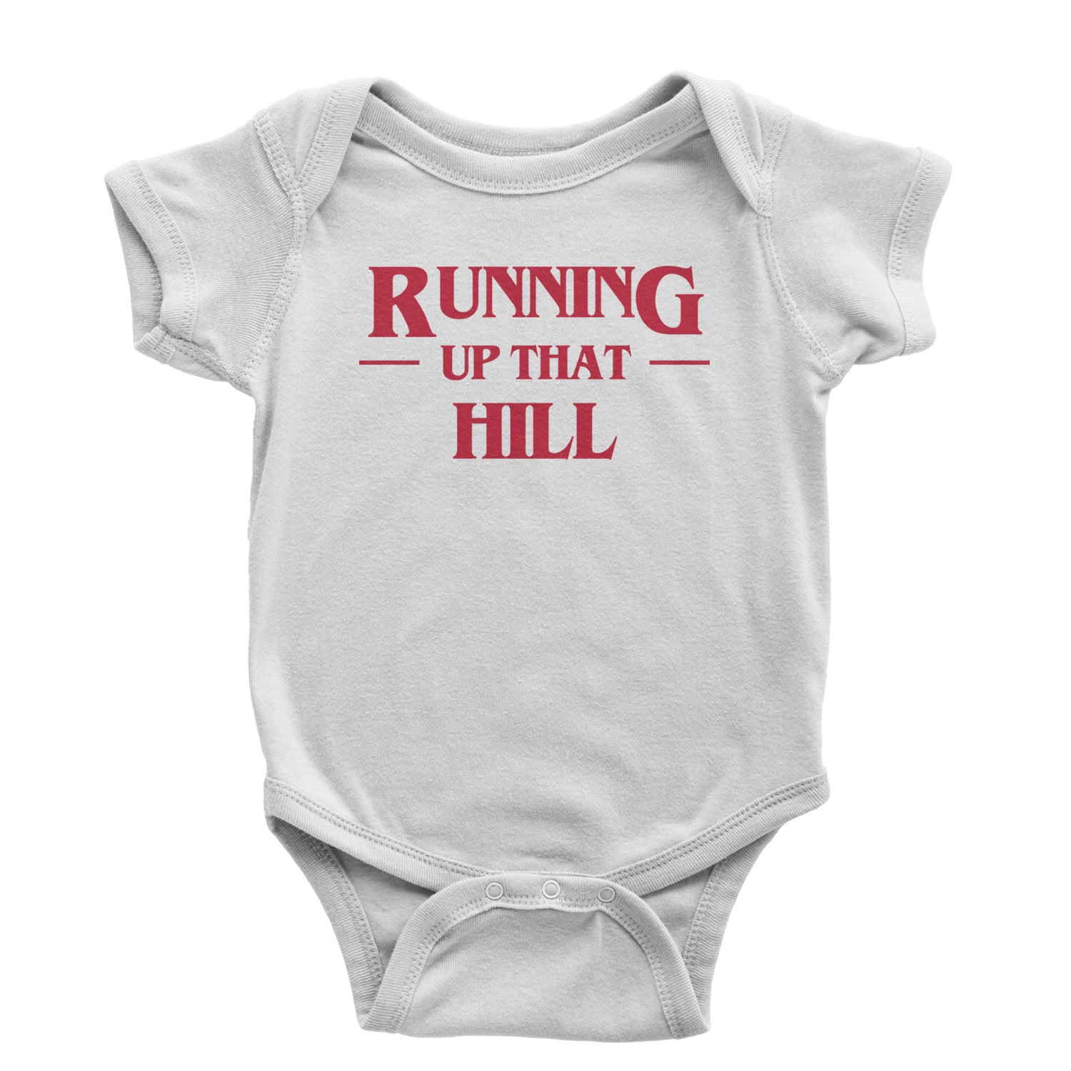 Running Up That Hill Infant One-Piece Romper Bodysuit and Toddler T-shirt 4, don’t, eleven, four, friends, lie, season by Expression Tees