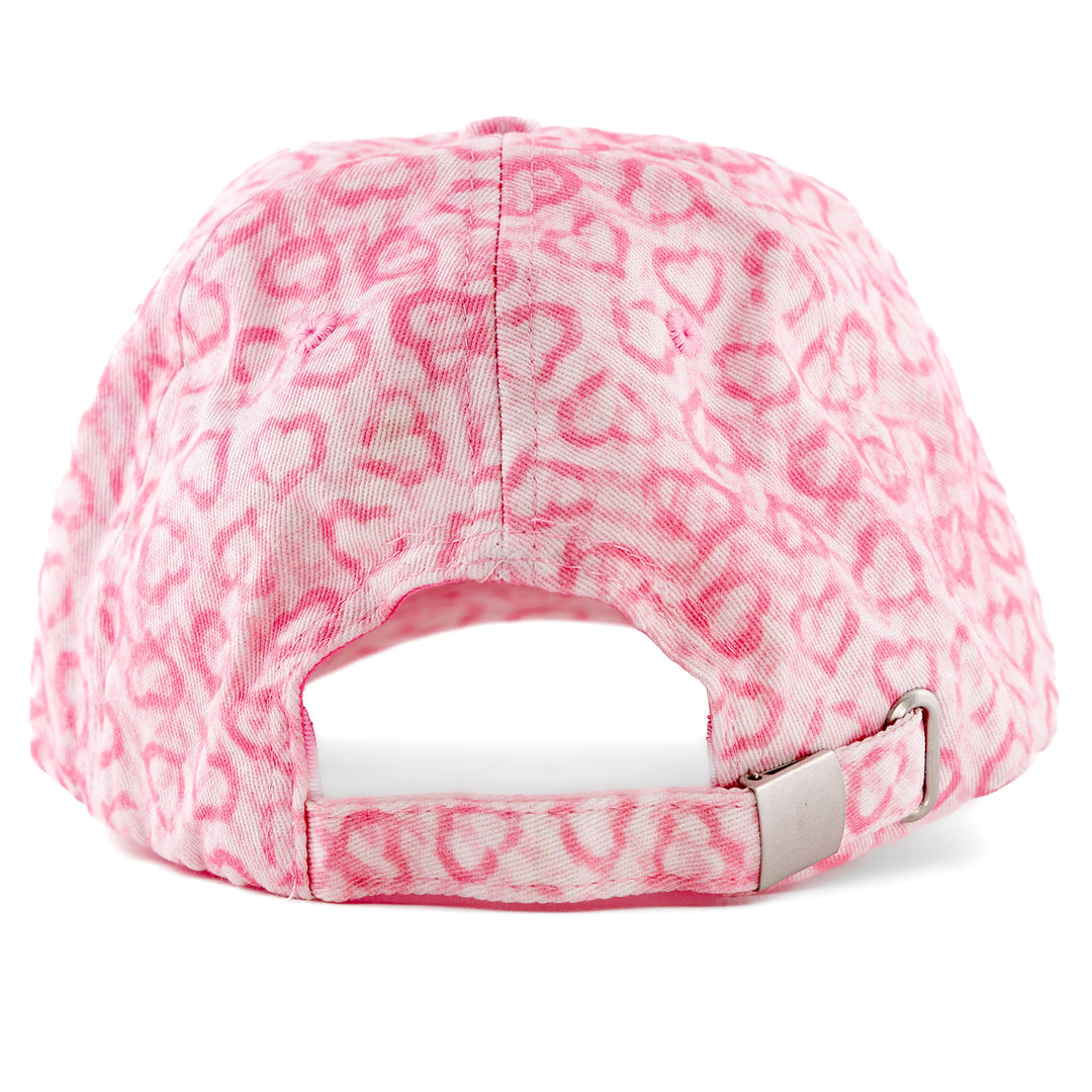 Pink Hearts Satin-Lined Baseball Hat fleur, fleurdelis, football, new orleans, neworleans, nola, saints, who dat, whodat by Expression Tees