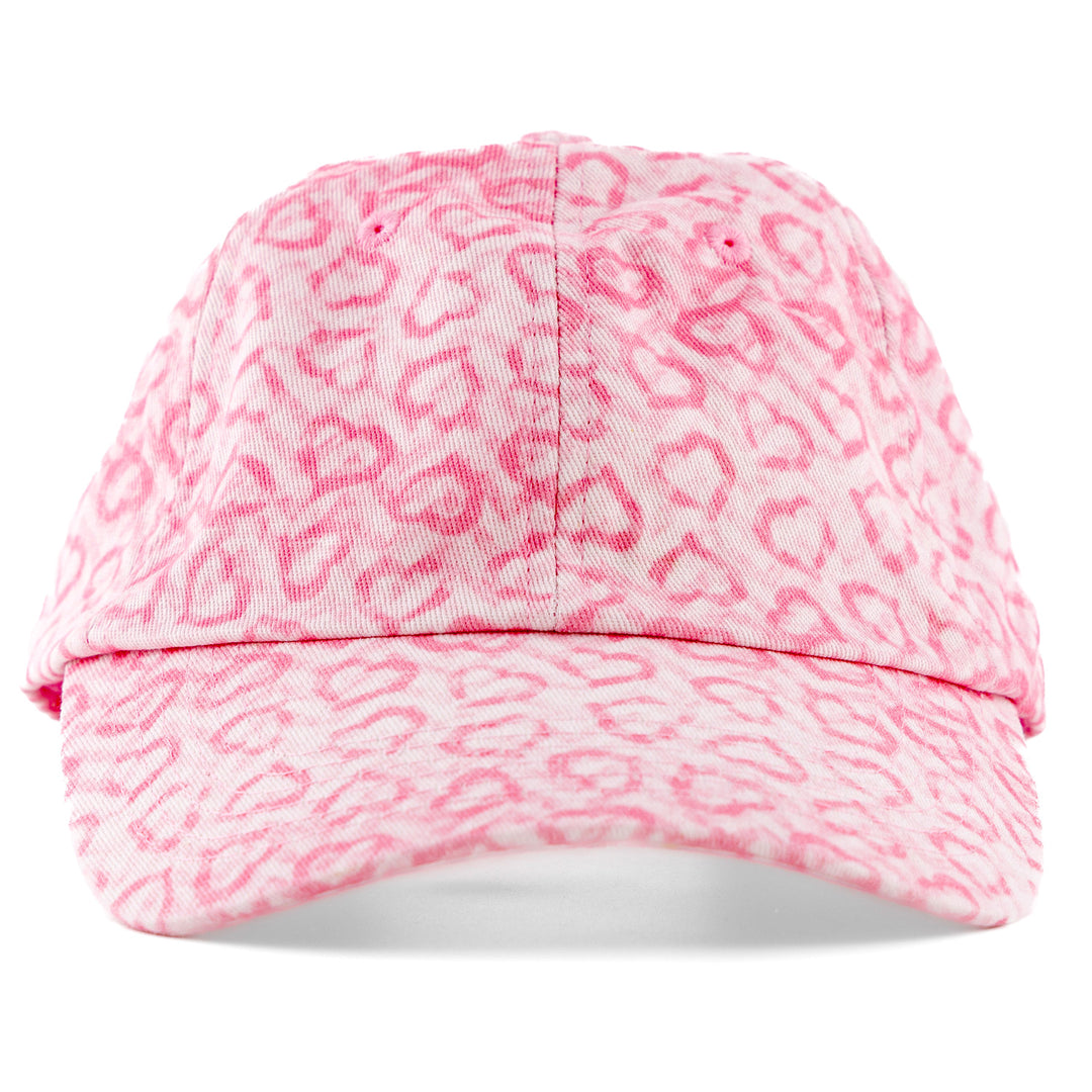 Pink Hearts Satin-Lined Baseball Hat fleur, fleurdelis, football, new orleans, neworleans, nola, saints, who dat, whodat by Expression Tees