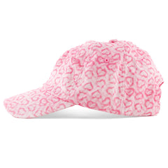 Pink Hearts Satin-Lined Baseball Hat fleur, fleurdelis, football, new orleans, neworleans, nola, saints, who dat, whodat by Expression Tees