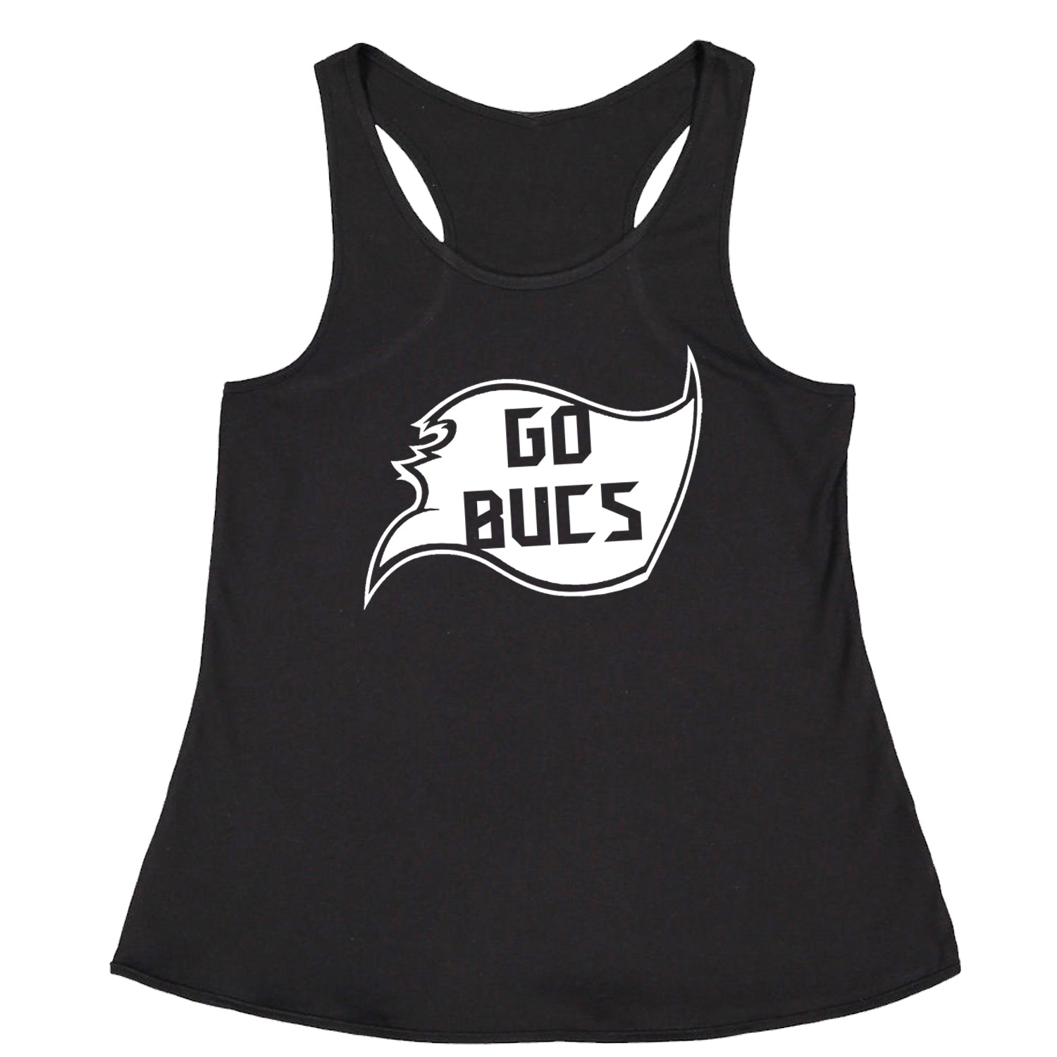 Go Bucs Buccaneers Racerback Tank Top for Women ball, flag, foot, raise, tampa, the by Expression Tees