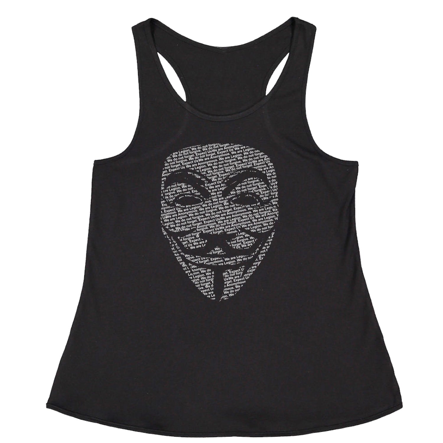 V For Vendetta Anonymous Mask Racerback Tank Top for Women #expressiontees by Expression Tees