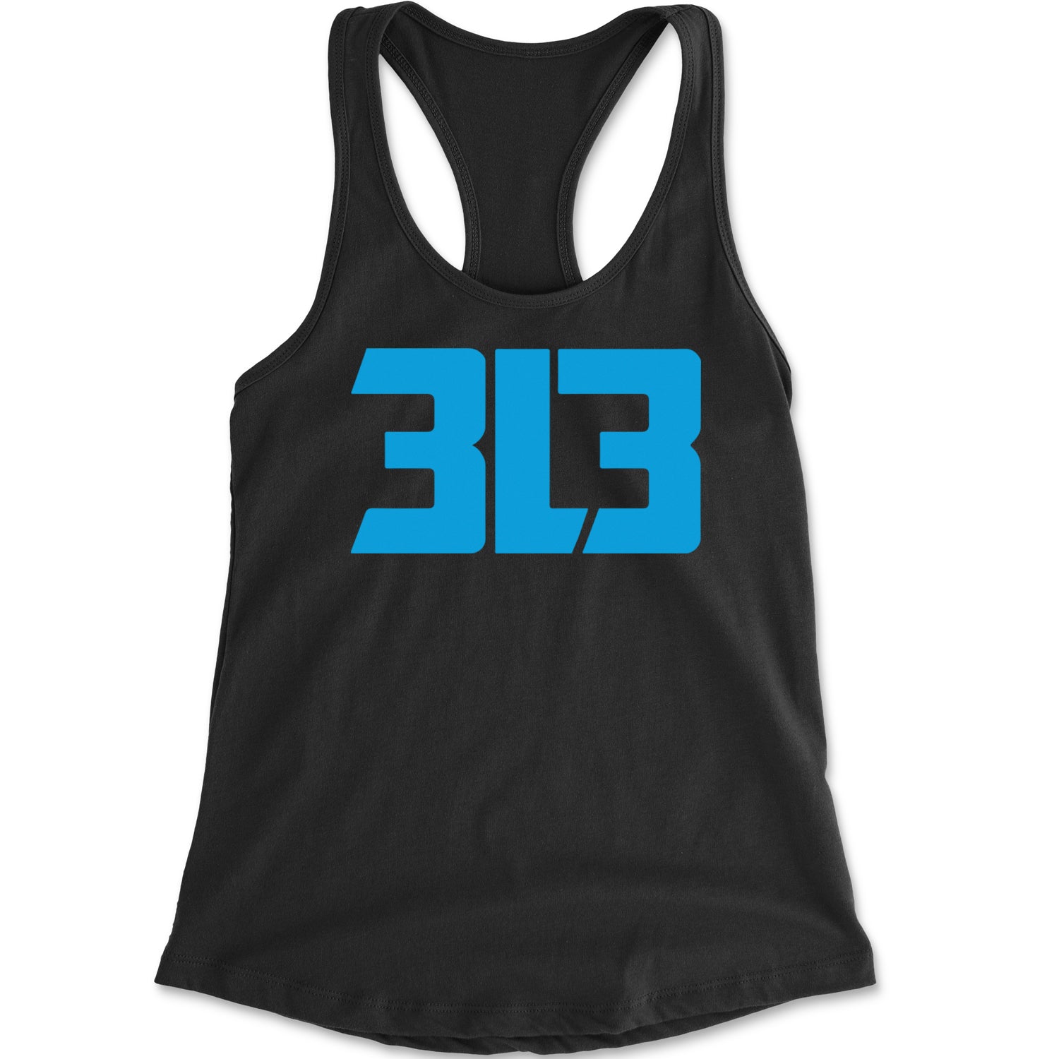 3L3 From The 313 Detroit Football Racerback Tank Top for Women