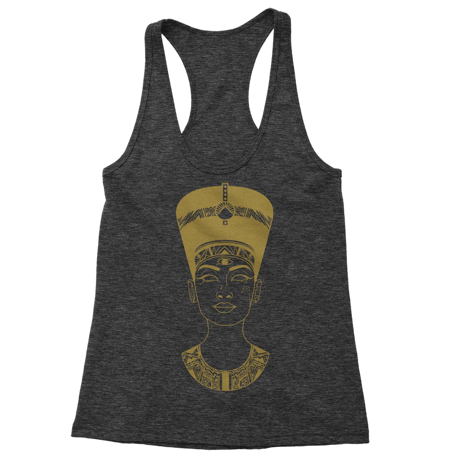 Nefertiti Egyptian Queen Racerback Tank Top for Women african, american, aten, egyptian, goddess by Expression Tees