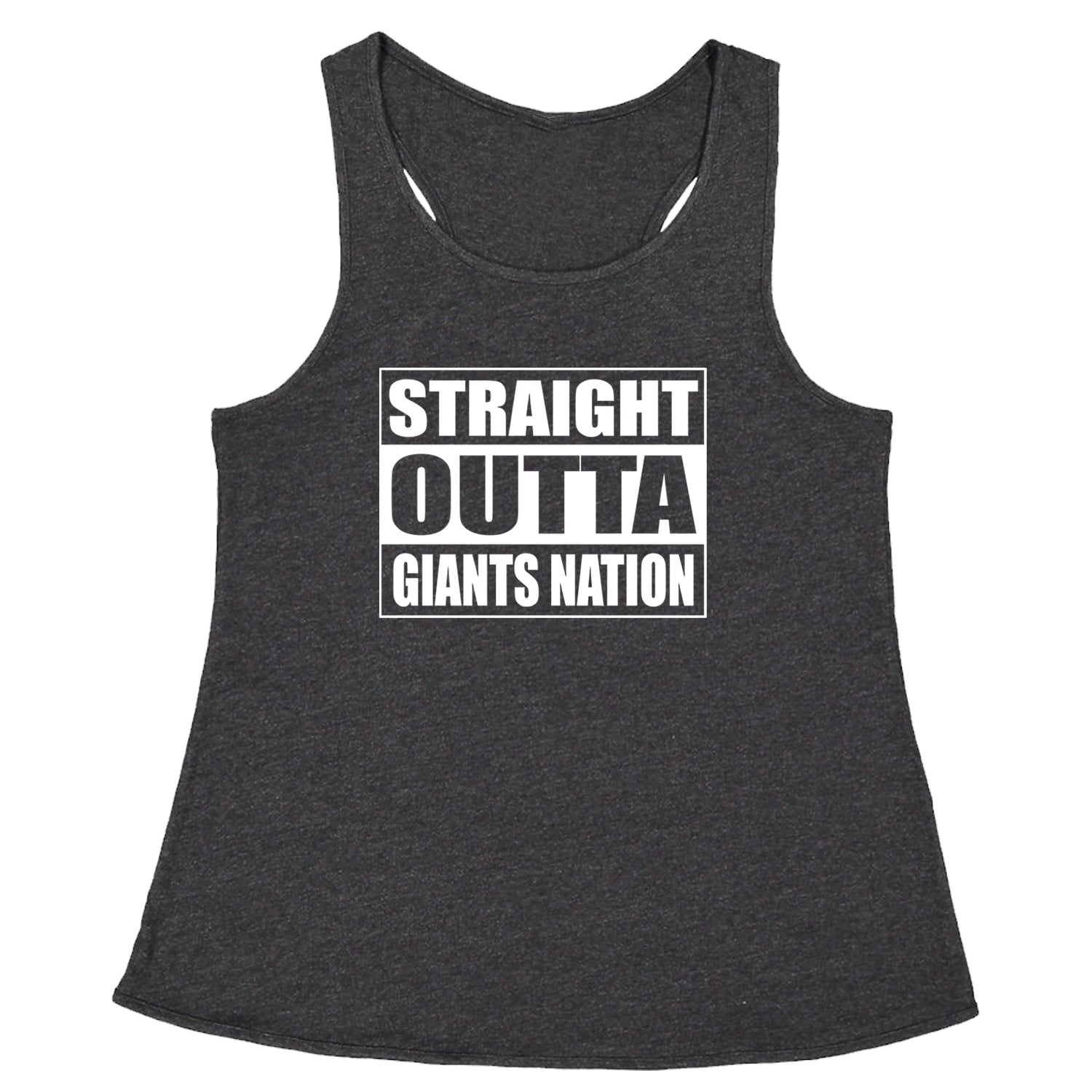Straight Outta Giants Nation Racerback Tank Top for Women bleed, blue, football, giants, new, ny, york by Expression Tees