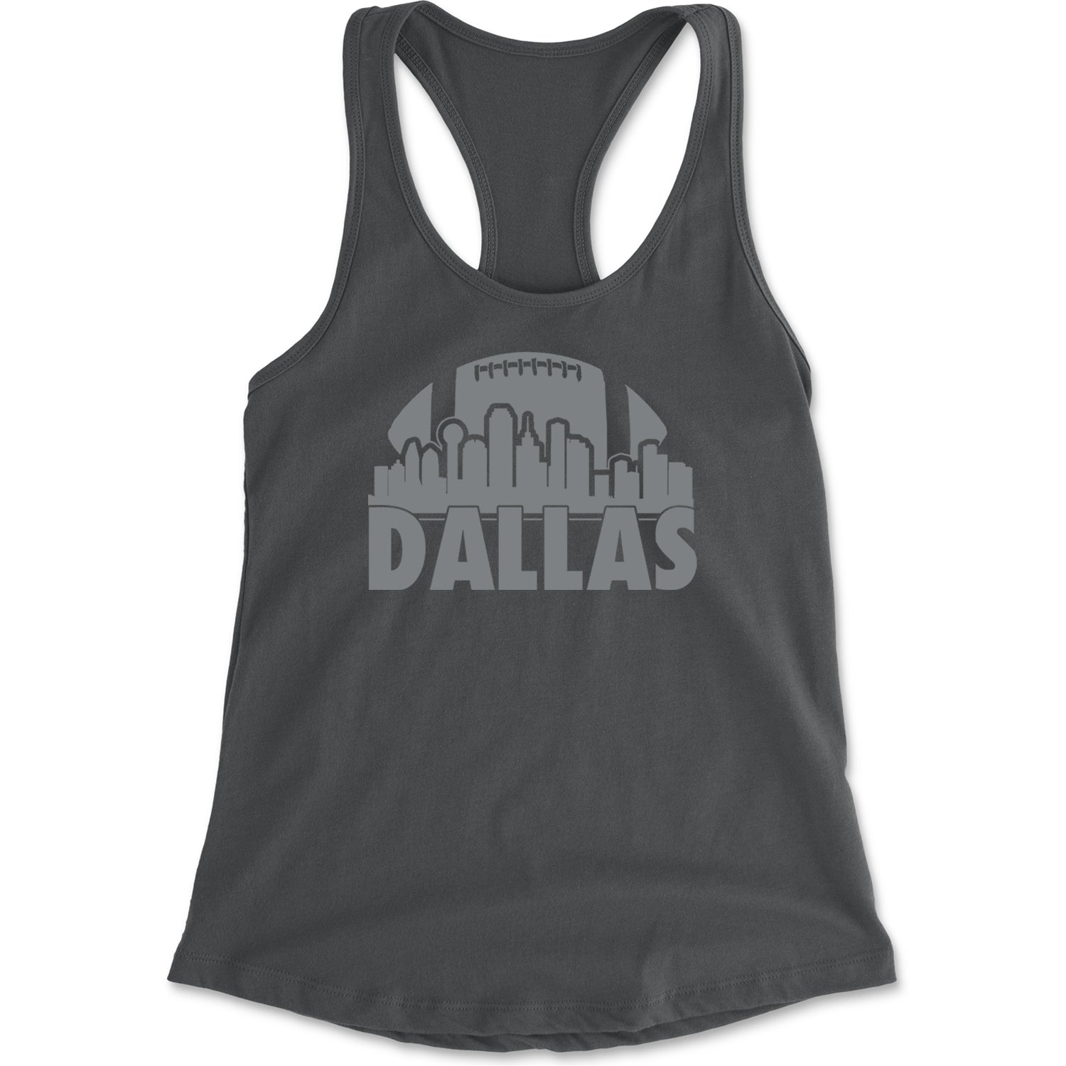 Dallas Texas Skyline Racerback Tank Top for Women dallas, Texas by Expression Tees