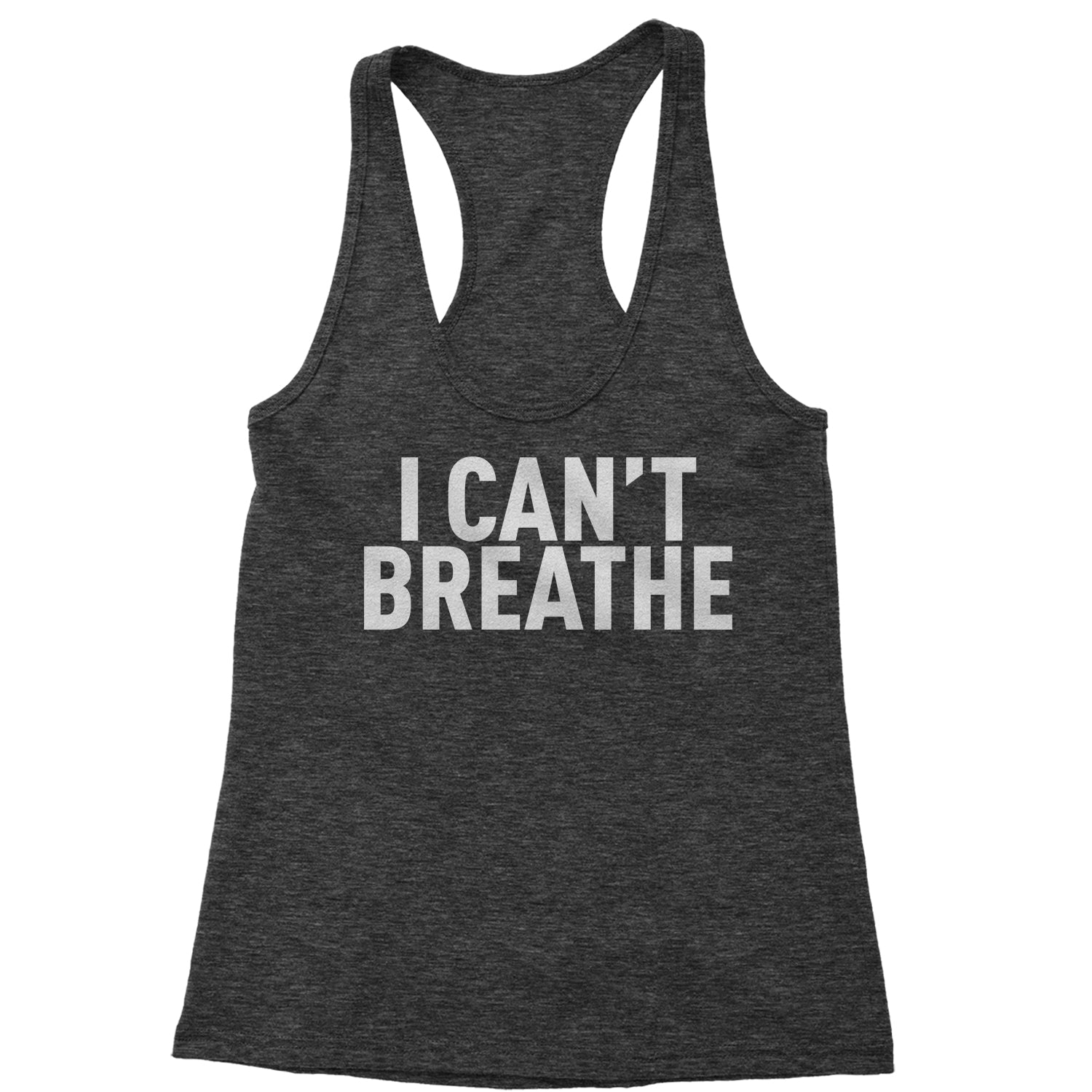 I Can't Breathe Social Justice Racerback Tank Top for Women african, africanamerican, american, black, blm, breonna, floyd, george, life, lives, matter, taylor by Expression Tees